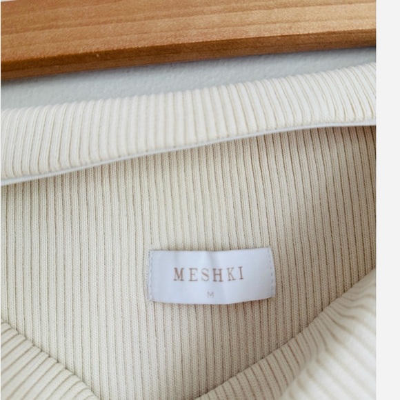 Meshki • Kaesha Split Midi Knitted Skirt in Bone - Picture 9 of 10